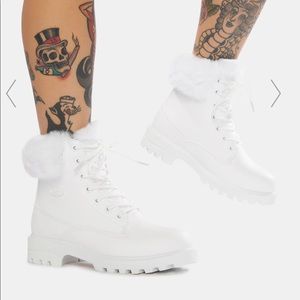 white empire hi 6 inch boots